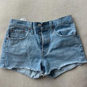 Levi's Light Blue Jean Shorts